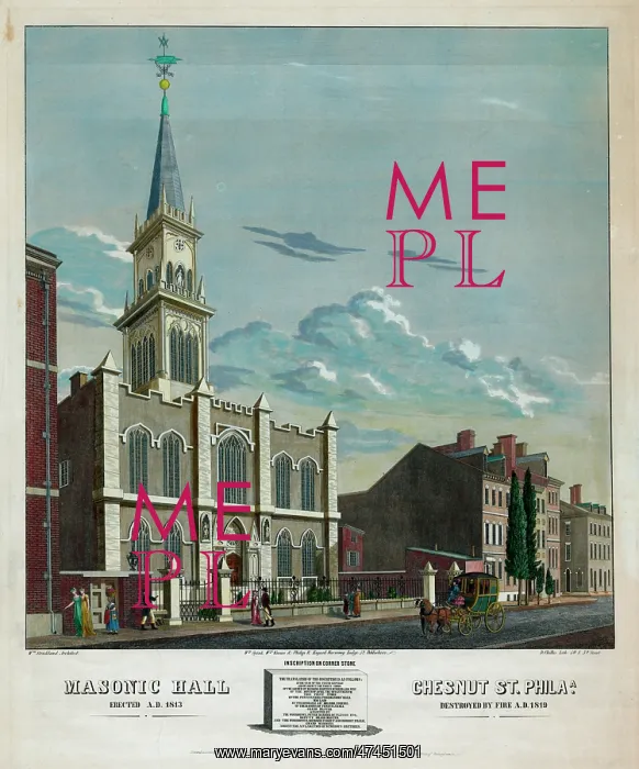 : Masonic Hall Chestnut st. Phila : Masonic Hall Chestnut st. Phila