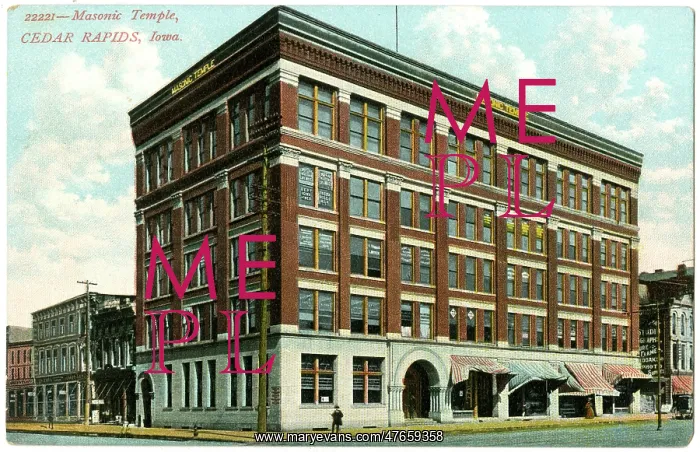 : Masonic Temple, Cedar Rapids, Iowa, USA : Masonic Temple, Cedar Rapids, Iowa, USA