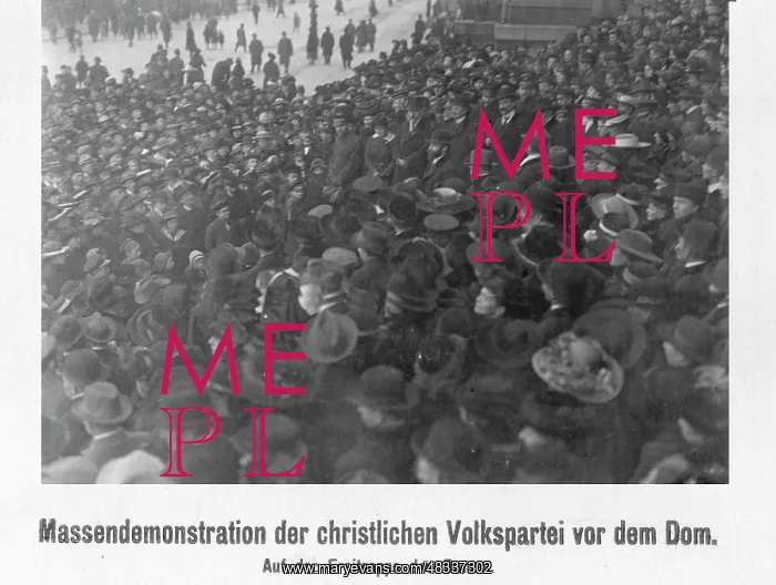 : Mass demonstration of the Center Party / Christian : Mass demonstration of the Center Party / Christian