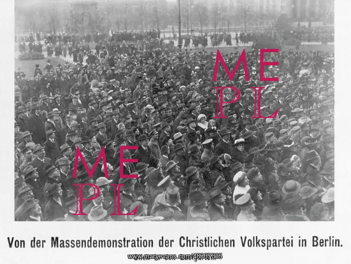 : Mass demonstration of the Center Party / Christian : Mass demonstration of the Center Party / Christian