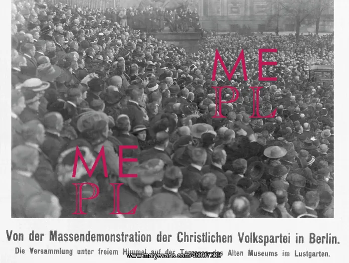 : Mass demonstration of the Center Party / Christian : Mass demonstration of the Center Party / Christian