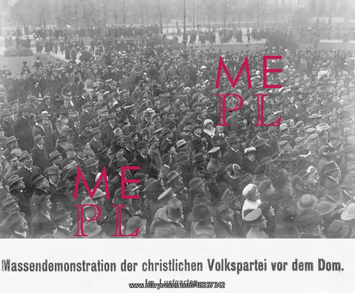 : Mass demonstration of the Center Party / Christian : Mass demonstration of the Center Party / Christian