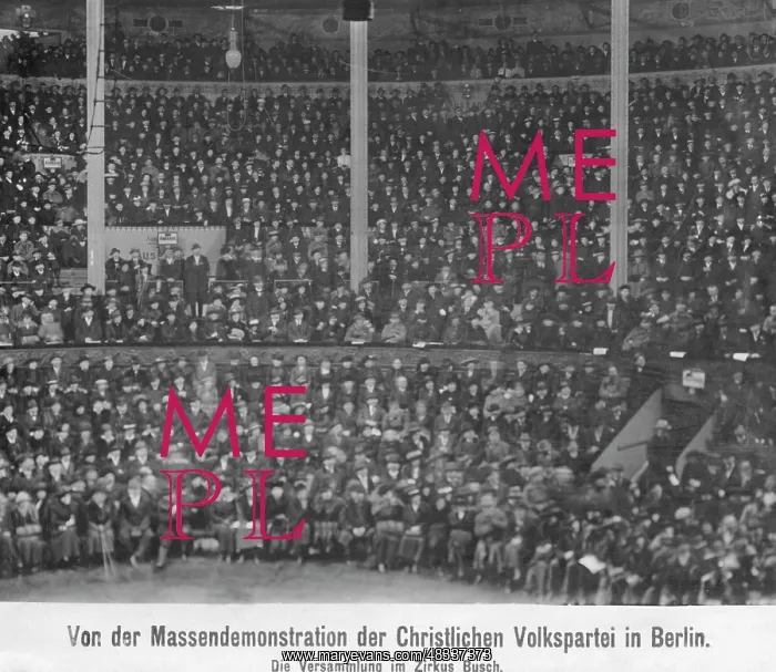 : Mass demonstration of the Center Party / Christian : Mass demonstration of the Center Party / Christian