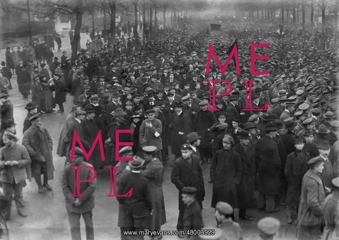 : Mass demonstration of the radical left in Berlin, 1919 : Mass demonstration of the radical left in Berlin, 1919