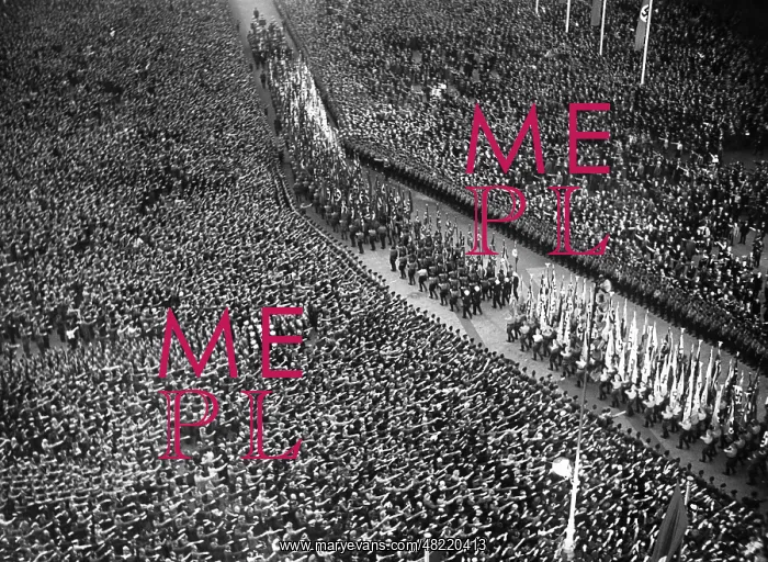 : Mass rally in the Lustgarten in Berlin, 1938 : Mass rally in the Lustgarten in Berlin, 1938