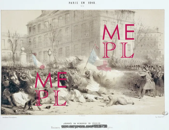 : Massacre in front of the Foreign Ministry, Paris 1848 : Massacre in front of the Foreign Ministry, Paris 1848