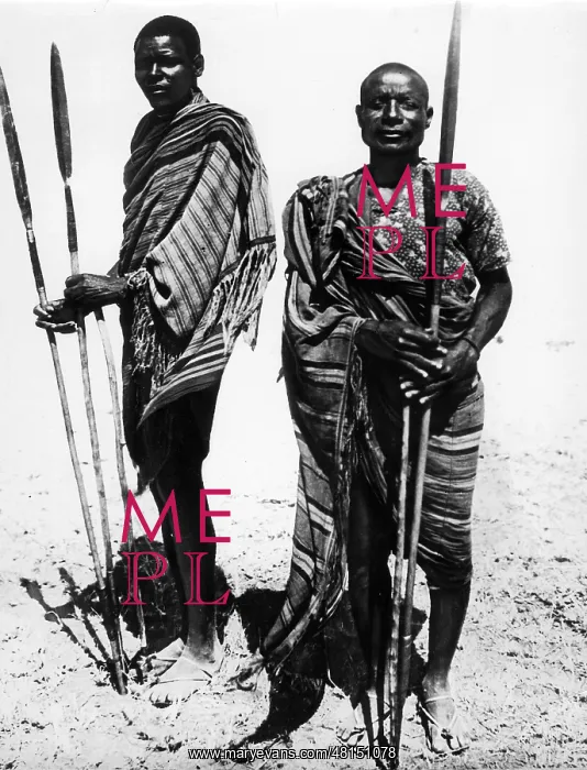 : Massai with spears, 1938 : Massai with spears, 1938