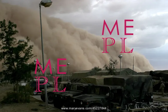 : A massive sand storm envelopes a U.S. military ? : A massive sand storm envelopes a U.S. military ?