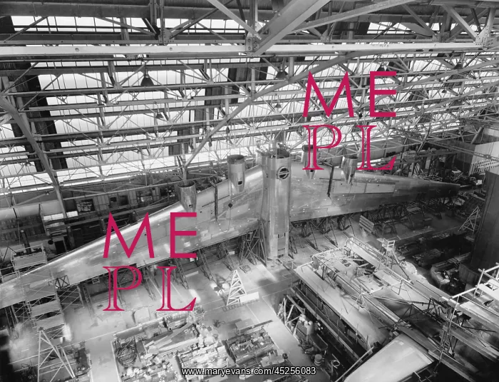  : Massive wing of a B-19 Bomber under construction