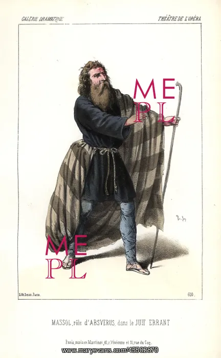: Massol in the role of Absverus (Ashverus) from : Massol in the role of Absverus (Ashverus) from