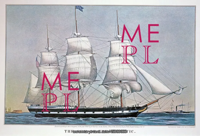 : Three Masted Tall Sailing Ship the Gem of the : Three Masted Tall Sailing Ship the Gem of the