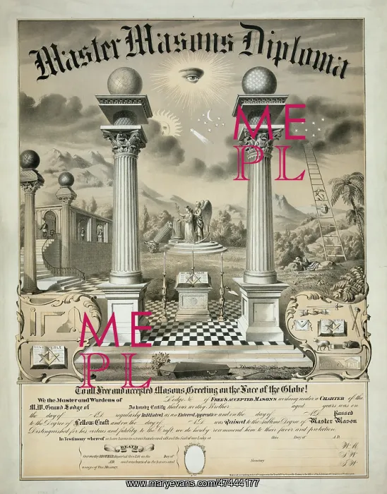  : Master Masons diploma