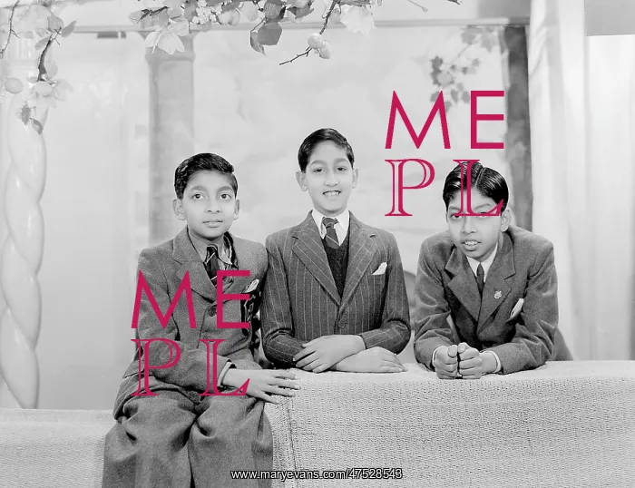  : Masters N. C. and H. Corea with their Father