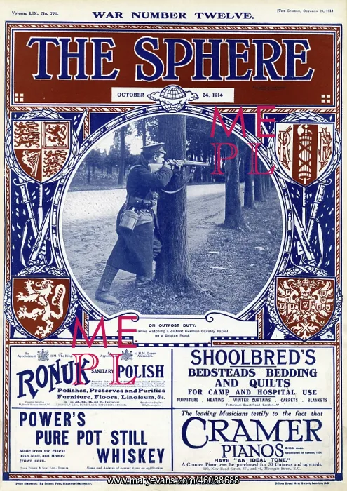 : Masthead of The Sphere, October 1914 : Masthead of The Sphere, October 1914