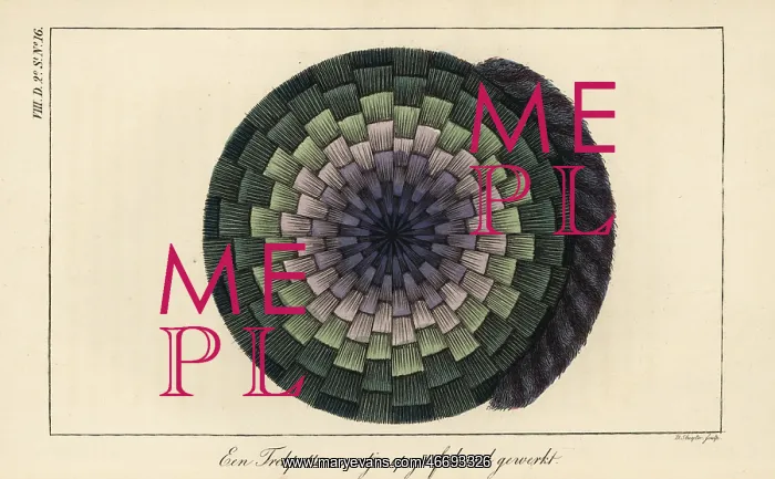 : A mat woven from thick coloured string : A mat woven from thick coloured string
