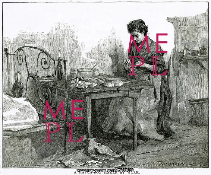 : Matchbox making, London 1890 : Matchbox making, London 1890