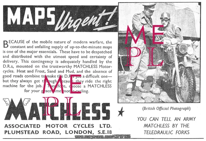 : Matchless Army Motor Cycles : Matchless Army Motor Cycles