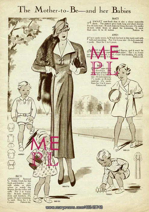 : Maternity dress 1935 : Maternity dress 1935