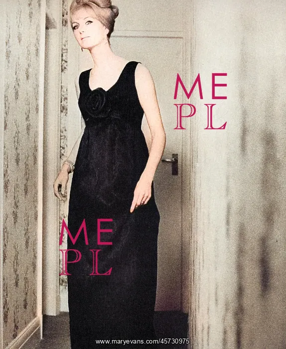 : Maternity evening wear by Just Jane, 1965 : Maternity evening wear by Just Jane, 1965