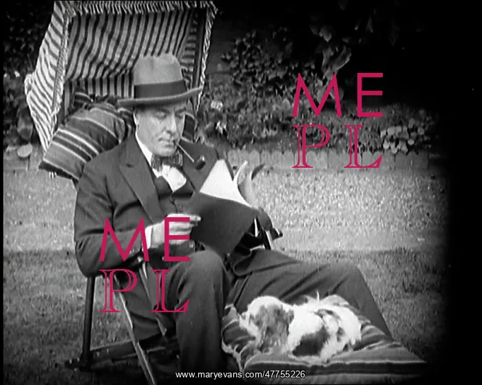 : Matheson Lang Relaxing in a Deck Chair Smoking : Matheson Lang Relaxing in a Deck Chair Smoking