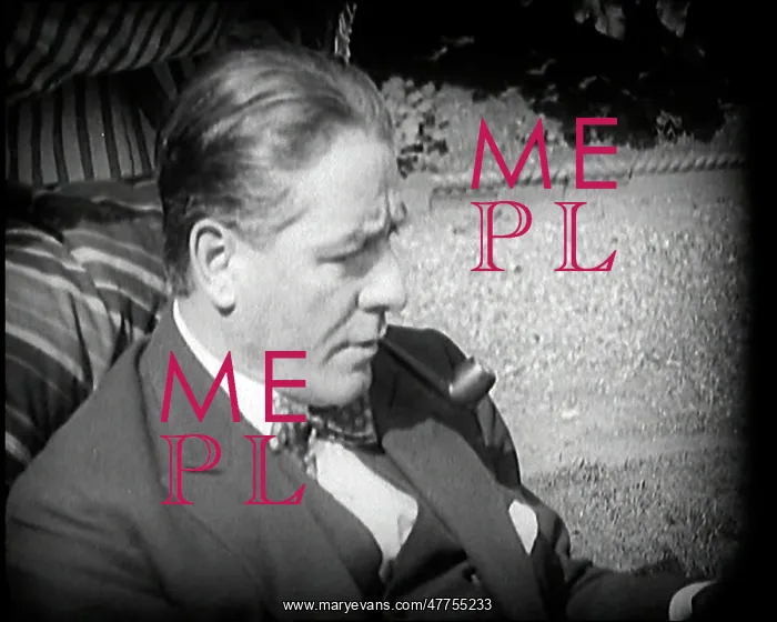 : Matheson Lang Relaxing in a Deck Chair Smoking a Pipe : Matheson Lang Relaxing in a Deck Chair Smoking a Pipe