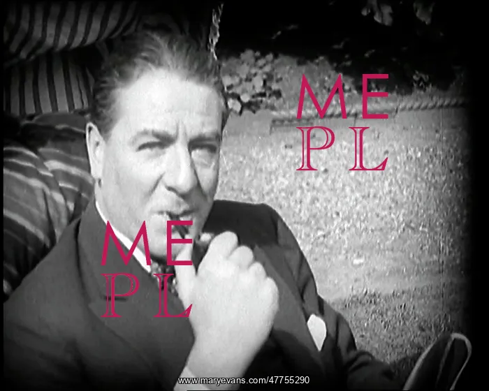 : Matheson Lang Relaxing in a Deck Chair Smoking a Pipe : Matheson Lang Relaxing in a Deck Chair Smoking a Pipe
