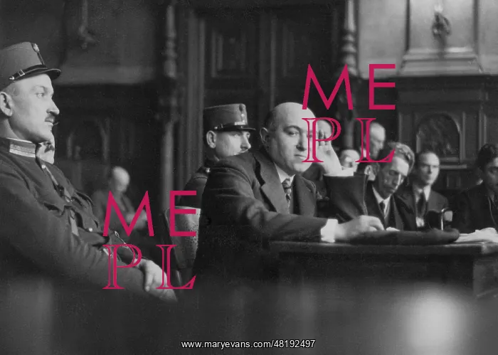 : Mathias Rakosi in court, 1935 : Mathias Rakosi in court, 1935