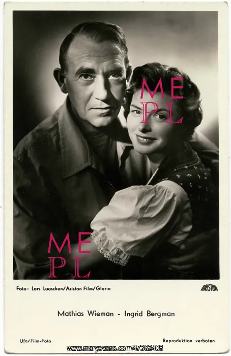 : Mathias Wieman with Ingrid Bergman : Mathias Wieman with Ingrid Bergman