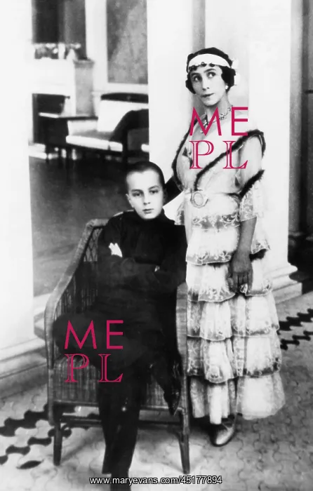 : Mathilde Kschessinskaya with her son, Vladimir : Mathilde Kschessinskaya with her son, Vladimir