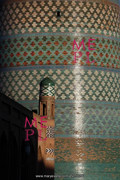 : Khiva. Detail of Matniyaz Divan-begi madrasah : Khiva. Detail of Matniyaz Divan-begi madrasah