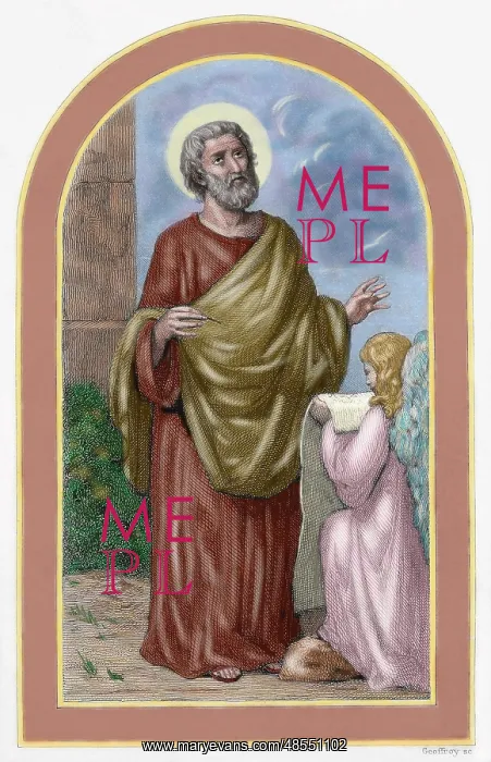 : Matthew the Apostle also known as Saint Matthew. Colored eng : Matthew the Apostle also known as Saint Matthew. Colored eng