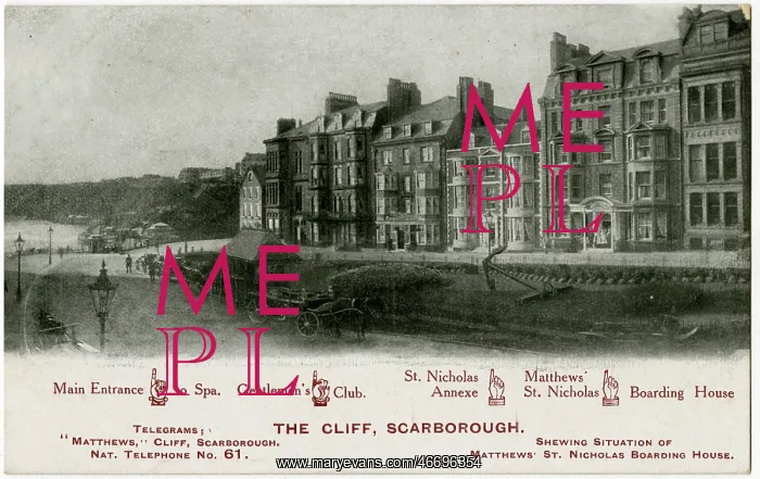 : Matthew's St Nicholas Boarding House, Scarborough, Yorkshire : Matthew's St Nicholas Boarding House, Scarborough, Yorkshire