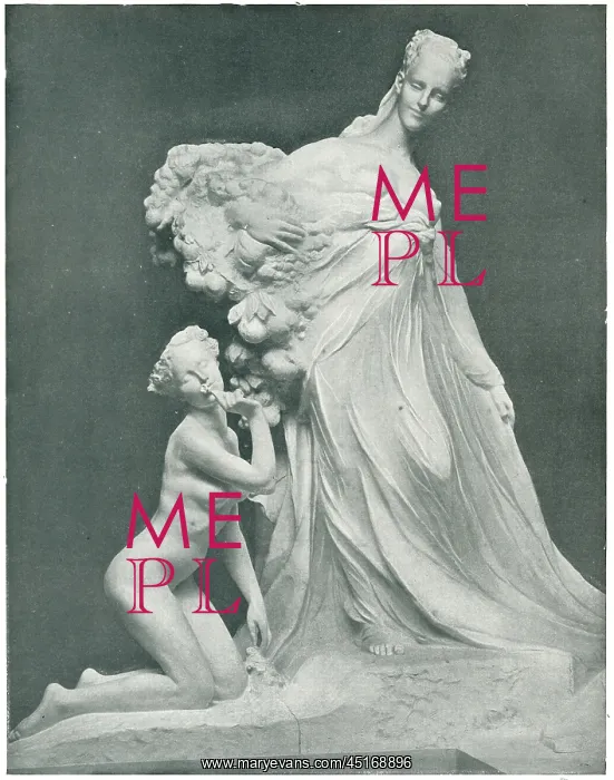 : Maturity. A group portrait sculpture of a standing woman : Maturity. A group portrait sculpture of a standing woman