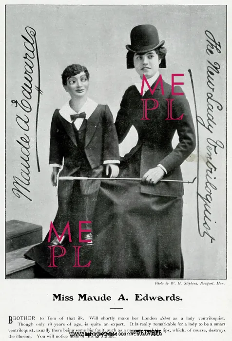 : Maude Edwards ventriloquist : Maude Edwards ventriloquist