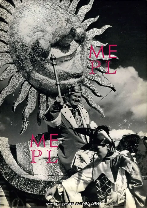 : Maurice Chevalier, King of Carnival, Estoril, Portugal : Maurice Chevalier, King of Carnival, Estoril, Portugal