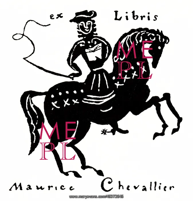 : Maurice Chevallier's bookplate
