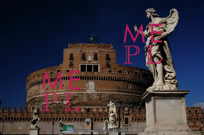 : Mausoleum of Emperor Hadrian or Castle Sant'Angelo. Rome : Mausoleum of Emperor Hadrian or Castle Sant'Angelo. Rome