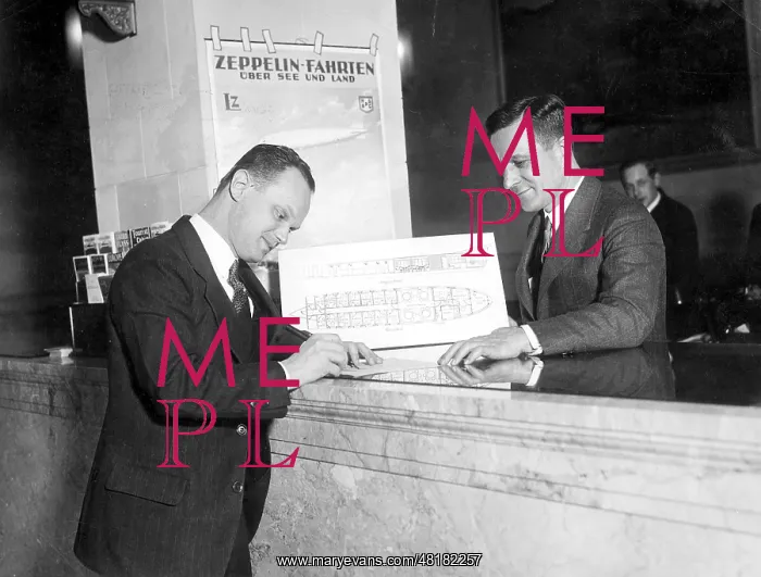 : Max E. Teichmann buys the first ticket for an airship voyage : Max E. Teichmann buys the first ticket for an airship voyage