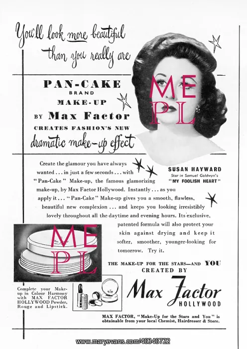 : Max Factor advertisement : Max Factor advertisement