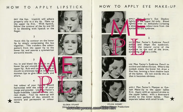 : Max Factor make up booklet with Hollywood stars : Max Factor make up booklet with Hollywood stars