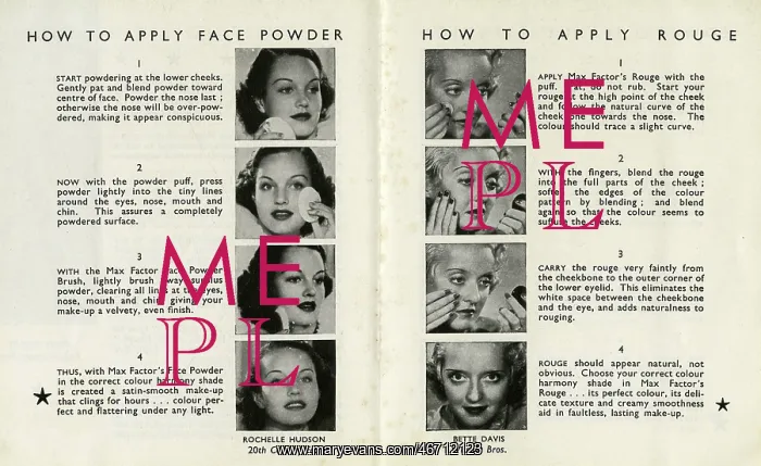 : Max Factor make up booklet with Hollywood stars : Max Factor make up booklet with Hollywood stars