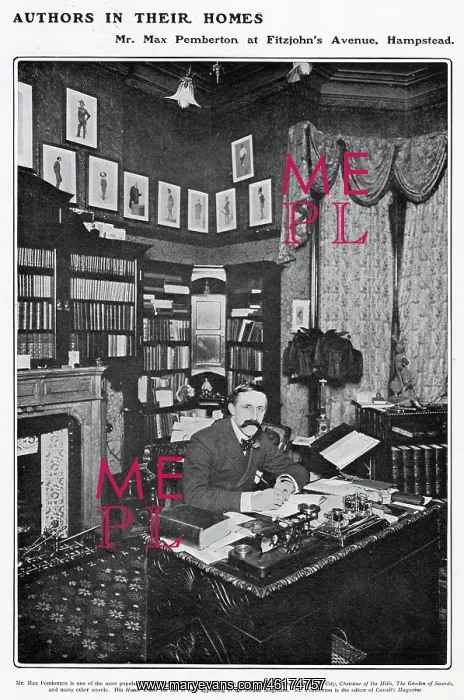 : Max Pemberton in his Hampstead home : Max Pemberton in his Hampstead home