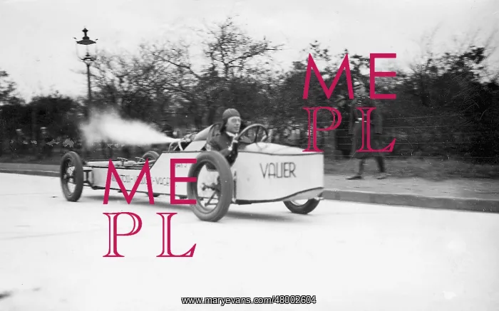 : Max Valier, Austrian engineer (1895-1930), in his rocket car : Max Valier, Austrian engineer (1895-1930), in his rocket car