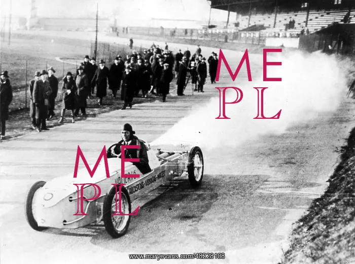 : Max Valier, Austrian engineer (1895-1930), in his rocket car : Max Valier, Austrian engineer (1895-1930), in his rocket car