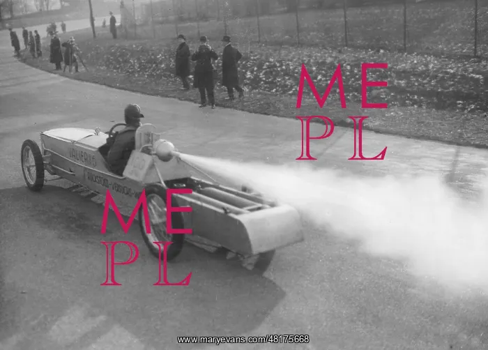 : Max Valier in the rocket car, 1929 : Max Valier in the rocket car, 1929