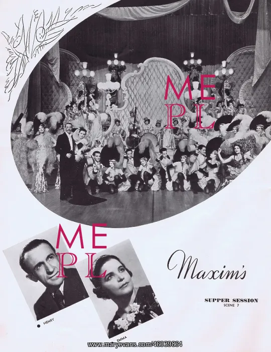 : Maxim's scene from supper show Montmartre a Minuit : Maxim's scene from supper show Montmartre a Minuit