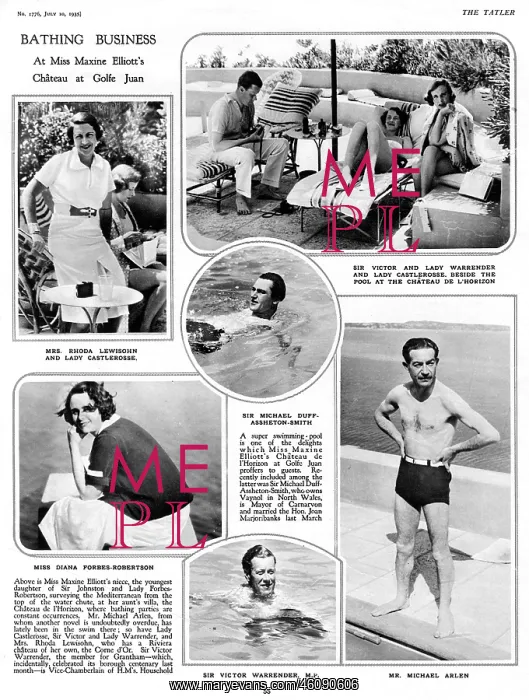  : At Maxine Elliott's chateau at Golfe Juan, French Riviera