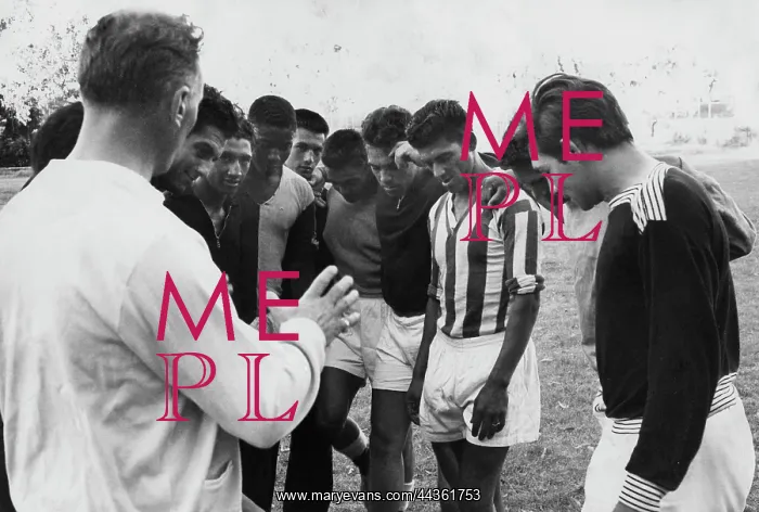 : May 1961 - Team talk, the Ramblers are being put through : May 1961 - Team talk, the Ramblers are being put through