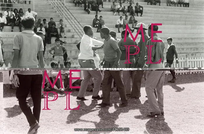 : May 8 1966 - A spectator is told not to go on the field : May 8 1966 - A spectator is told not to go on the field