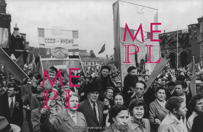 : May Day celebration is Moscow, 1960. Communist demonstration : May Day celebration is Moscow, 1960. Communist demonstration